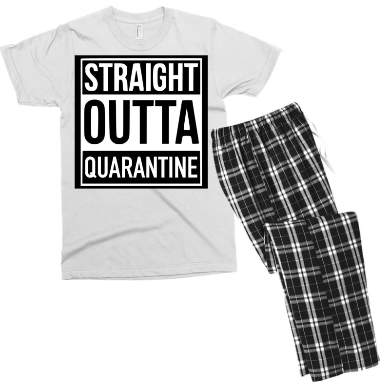 Straight Outta Quarantine Men's T-shirt Pajama Set by jorsievinettc | Artistshot