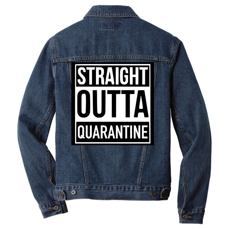 Straight Outta Quarantine Men Denim Jacket by jorsievinettc | Artistshot