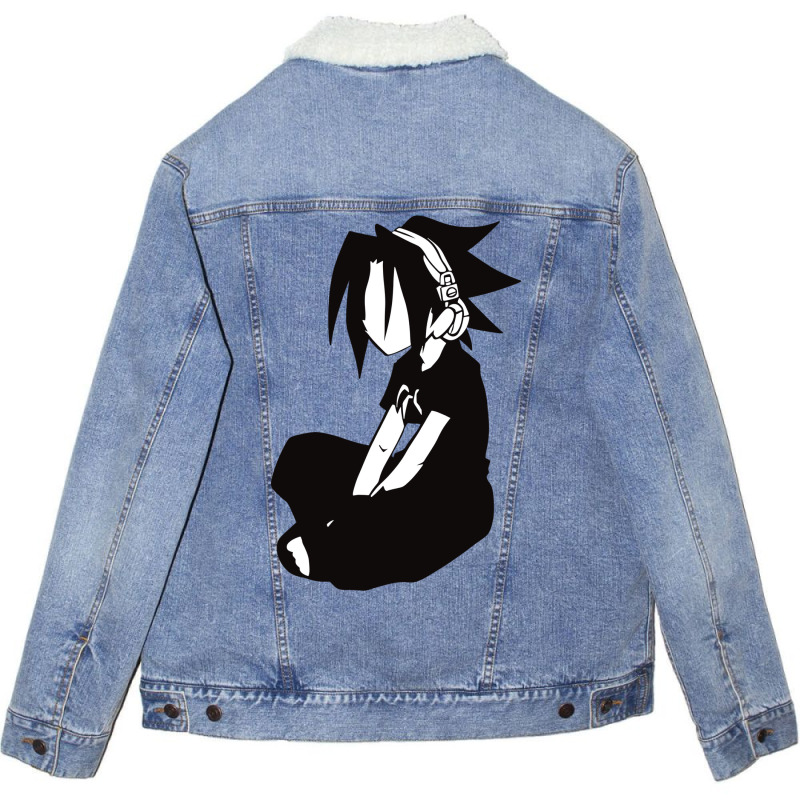 Shaman King Yoh Asakura (black) Unisex Sherpa-Lined Denim Jacket by lapyaelumiac | Artistshot