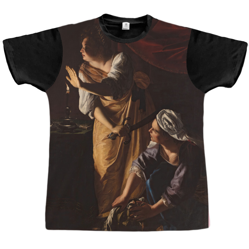 Artemisia Gentileschi   Judith And Her Maidservant With The Head Of Ho Graphic T-shirt by apsnermutume | Artistshot