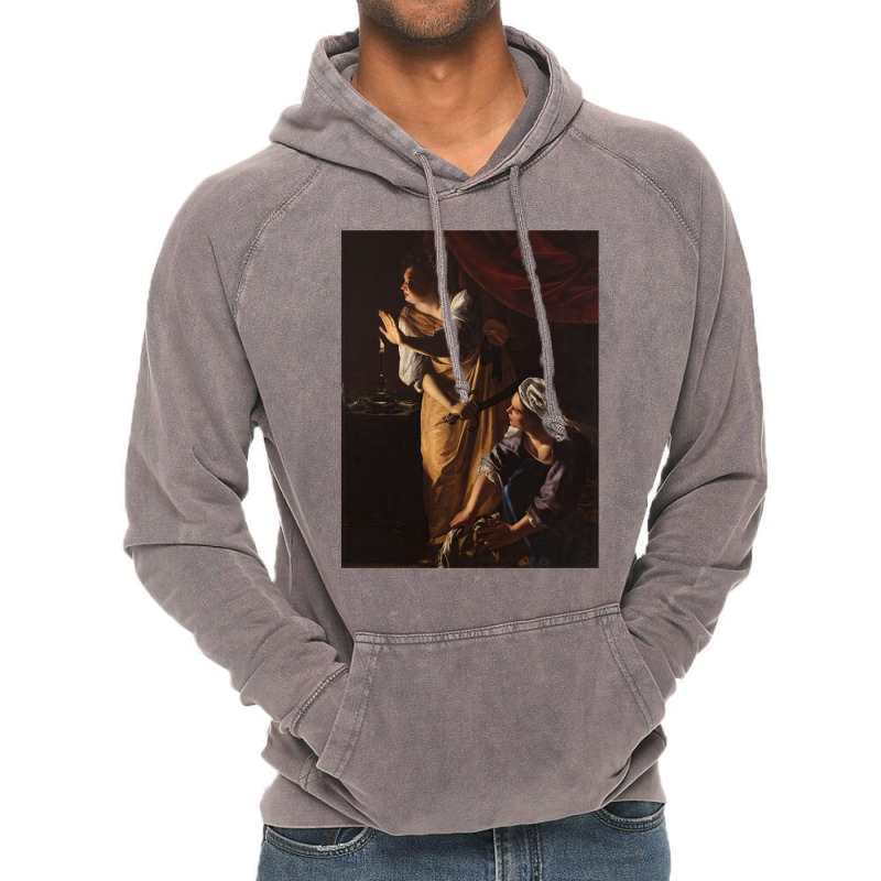 Artemisia Gentileschi   Judith And Her Maidservant With The Head Of Ho Vintage Hoodie by apsnermutume | Artistshot