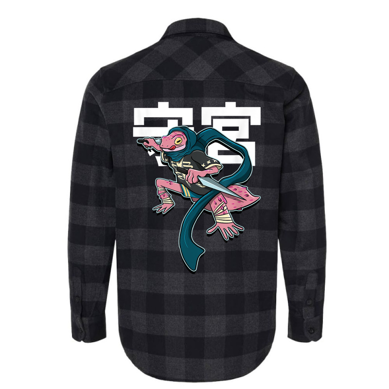 Japanese Art Samurai Vintage Gecko Fighter Retro Design Flannel Shirt | Artistshot