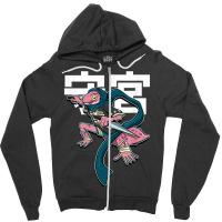 Japanese Art Samurai Vintage Gecko Fighter Retro Design Zipper Hoodie | Artistshot