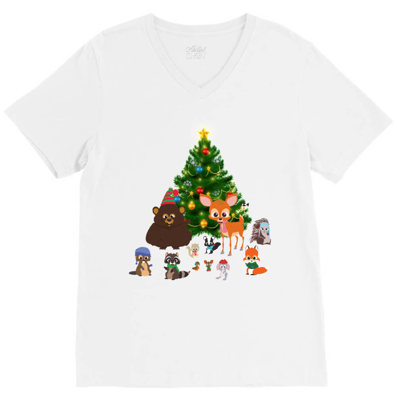 South Park Christmas Tree Woodland Critters V-neck Tee | Artistshot