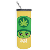 Weed Mushroom Vintage Travel Skinny Tumbler | Artistshot