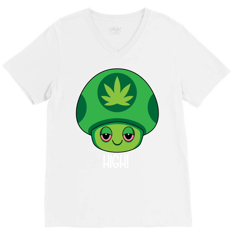 Weed Mushroom Vintage Travel V-neck Tee | Artistshot