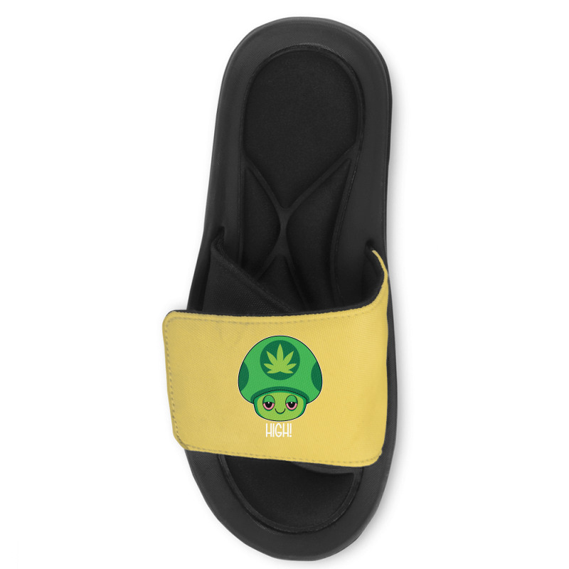 Weed Mushroom Vintage Travel Slide Sandal | Artistshot