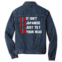 Let's Go Brandon It Isn't Japanese Just Tilt Your Head T Shirt Men Denim Jacket | Artistshot