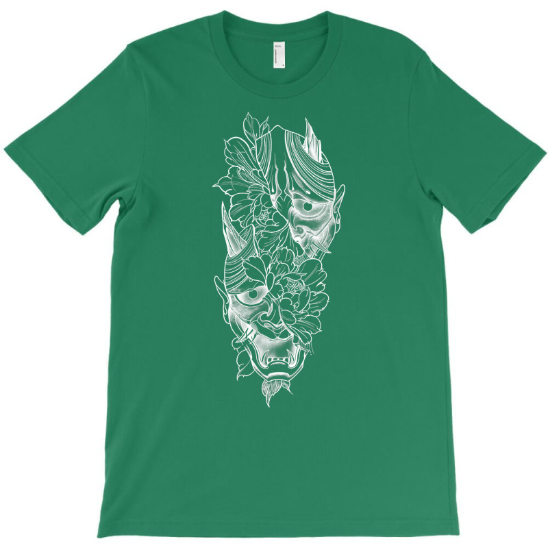 Japanese Hannya Mask Lotus Flower Art  White T-shirt | Artistshot