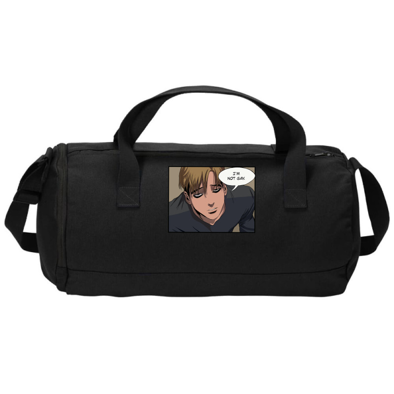 Killing Stalking   Sangwoo I'm Not Gay Duffel Bag | Artistshot