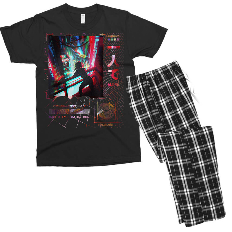 Japanese Indie Alt Aesthetic Grunge Vaporwave Anime Harajuku Men's T-shirt Pajama Set | Artistshot