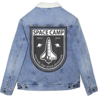 Space Camp   Premium Vintage Retro Space Shirts Unisex Sherpa-lined Denim Jacket | Artistshot