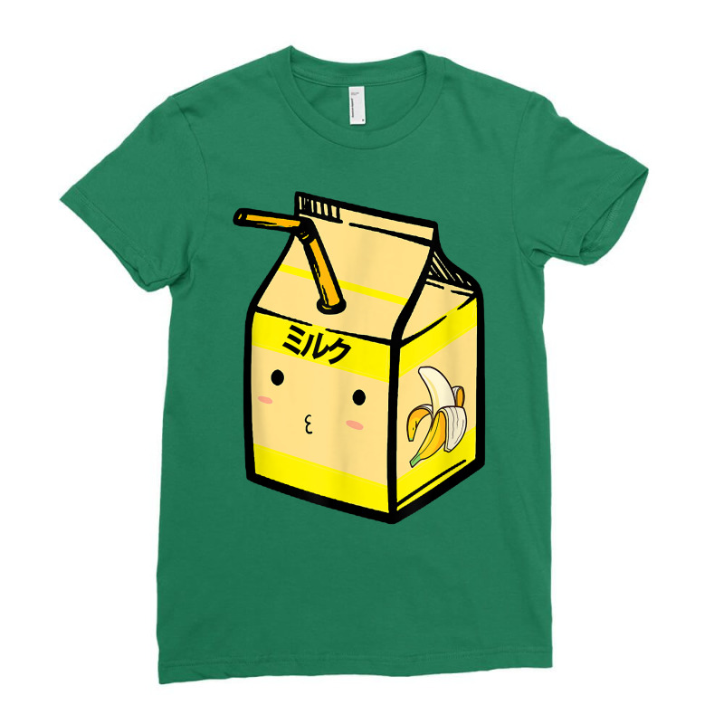 Cute Banana Milk Shake Kawaii Japanese Anime Fan Gift Yellow Ladies Fitted T-Shirt by mintoosaenanf | Artistshot