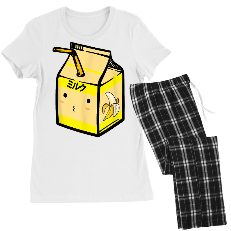 Cute Banana Milk Shake Kawaii Japanese Anime Fan Gift Yellow Women's Pajamas Set by mintoosaenanf | Artistshot