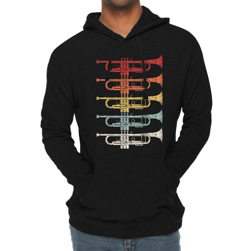 Vintage Retro 70s Trumpet Hoodie For Trumpeters Lightweight Hoodie | Artistshot