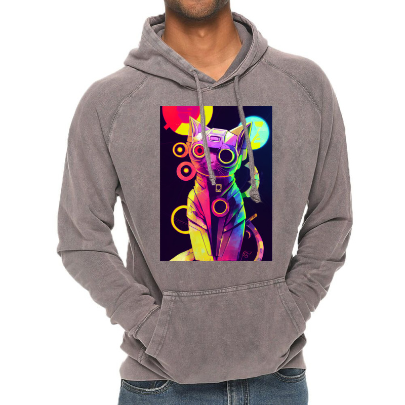 Space Cat No8   Collection   Cats Are Awesome Vintage Hoodie | Artistshot