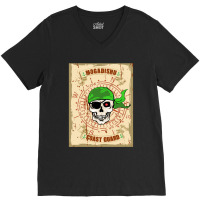 Pirate Mogadishu Coast Guard V-neck Tee | Artistshot