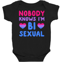 Nobody Knows I'm Bisexual Pride Shirt Funny Bi Sexual Women Tank Top Baby Bodysuit | Artistshot