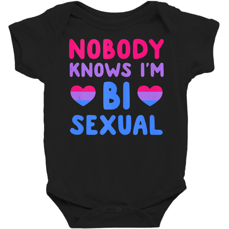 Nobody Knows I'm Bisexual Pride Shirt Funny Bi Sexual Women Tank Top Baby Bodysuit by kogmor58594 | Artistshot