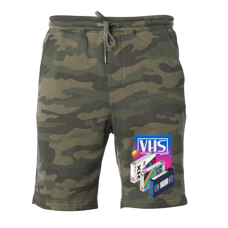 Vhs World Fleece Short | Artistshot