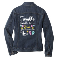 Twinkle Twinkle Little Star Only I Know What You Are For Dark Ladies Denim Jacket | Artistshot