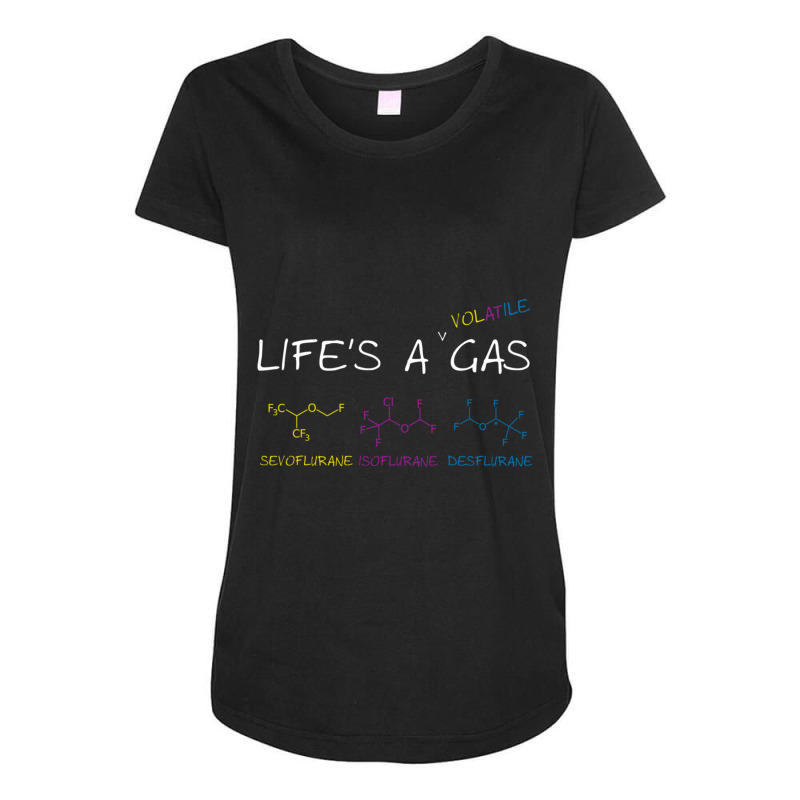 Life Is A Volatile Gas Maternity Scoop Neck T-shirt by SamAlexanderMcnutt | Artistshot