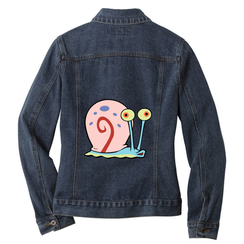 Gary The Snail Ladies Denim Jacket by HoraceMcgloin | Artistshot