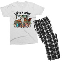 Western Country Cowgirl Simmer Down Cowboy Rodeo Horse Girl Men's T-shirt Pajama Set | Artistshot