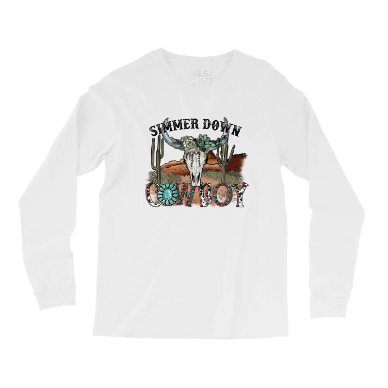 Western Country Cowgirl Simmer Down Cowboy Rodeo Horse Girl Long Sleeve Shirts | Artistshot