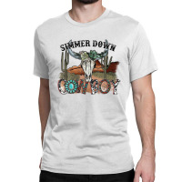 Western Country Cowgirl Simmer Down Cowboy Rodeo Horse Girl Classic T-shirt | Artistshot