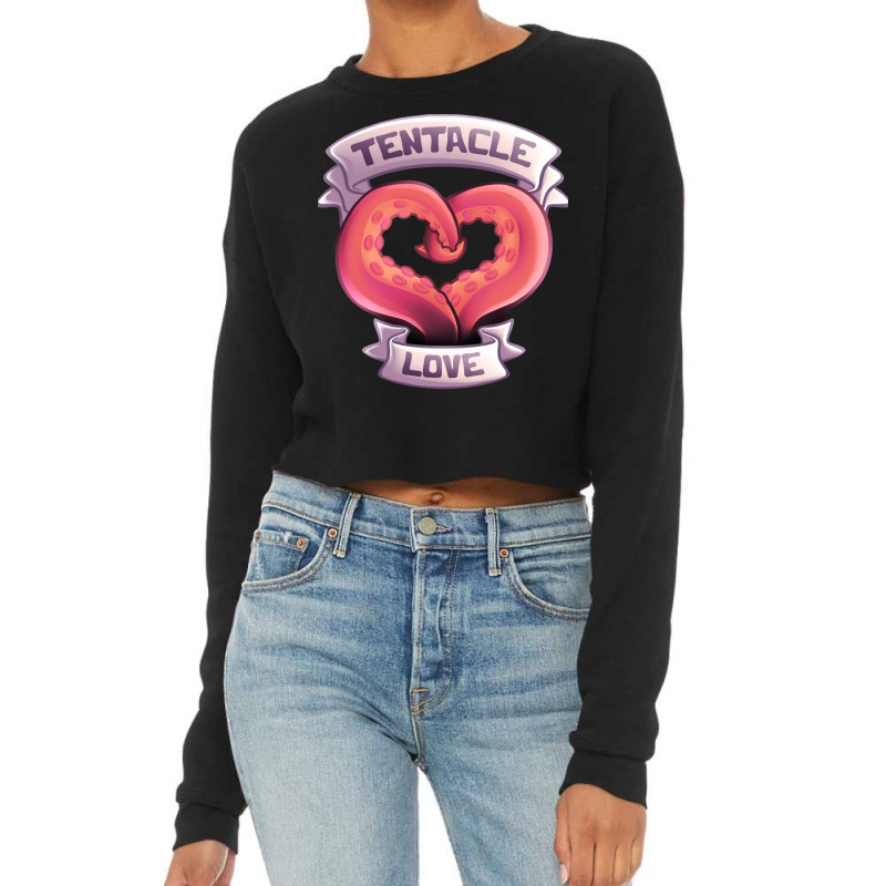 We Love Tentacles   Pink Cropped Sweater by nutsaddress | Artistshot