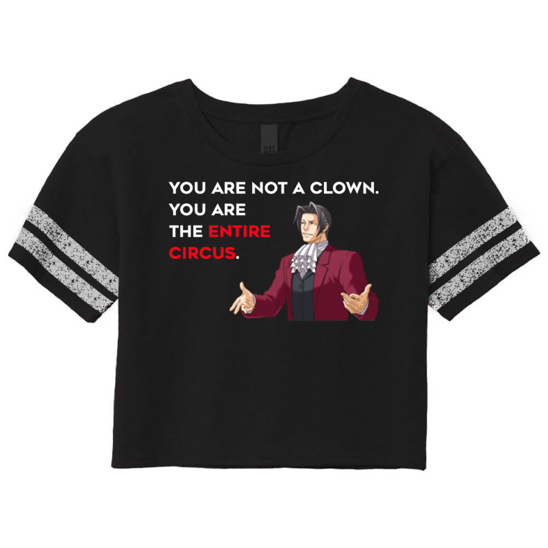 Miles Edgeworth Entire Circus Quote Scorecard Crop Tee by SamAlexanderMcnutt | Artistshot