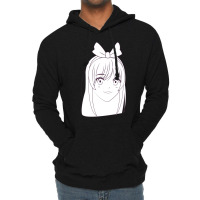 Cute Amine Girl Lightweight Hoodie | Artistshot