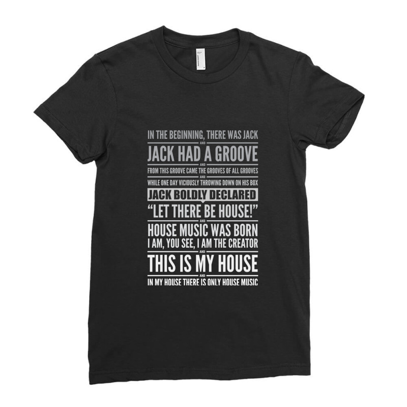 Jack's House  White On Black Ladies Fitted T-Shirt by CharlesZacharias | Artistshot