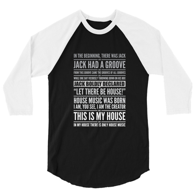 Jack's House  White On Black 3/4 Sleeve Shirt by BlondinaKovacevic | Artistshot