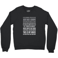 Jack's House  White On Black Crewneck Sweatshirt | Artistshot