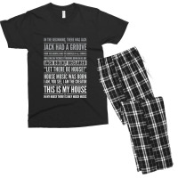 Jack's House  White On Black Men's T-shirt Pajama Set | Artistshot