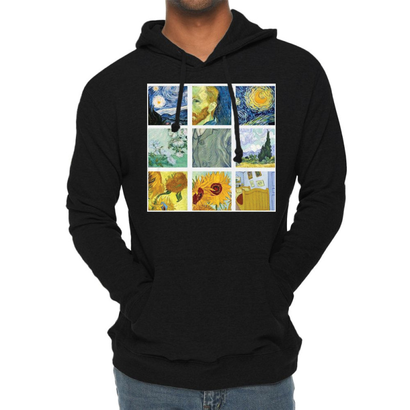 Vincent Van Gogh Painting Grid Lightweight Hoodie | Artistshot