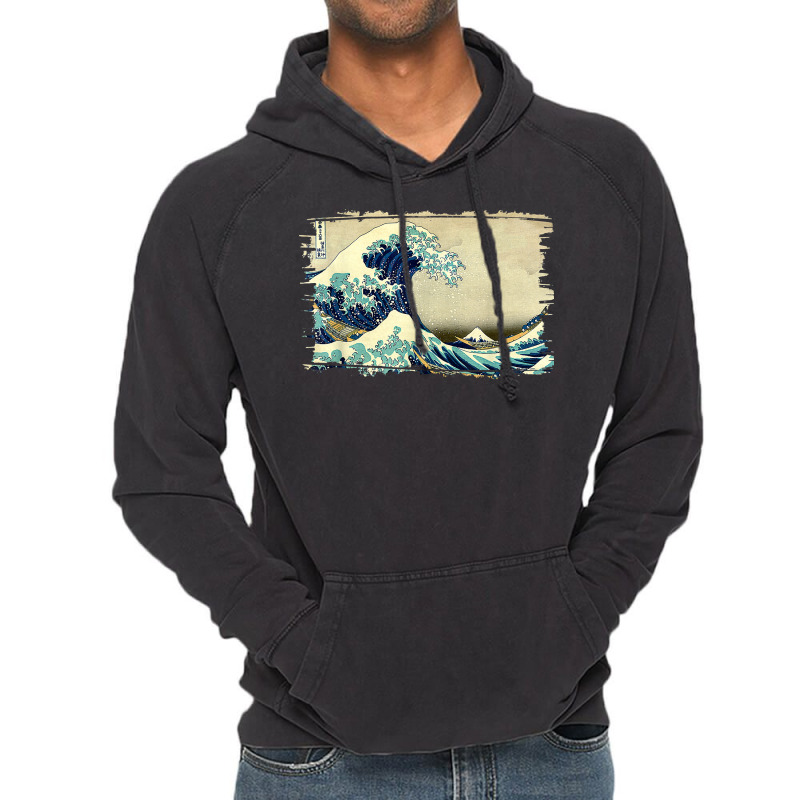 Stylish Vintage Art Great Ocean Wave Hokusai Classic Design Vintage Hoodie by jorsievinettc | Artistshot