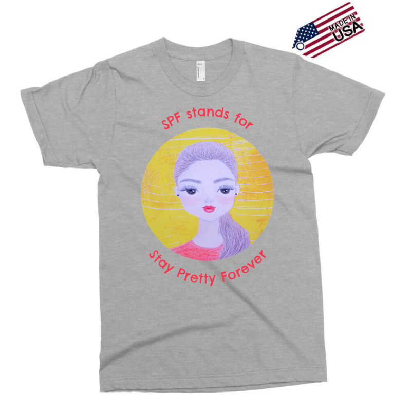 Spf Stands For Stay Pretty Forever Beautiful Female Face Drawing Exclusive T-shirt | Artistshot