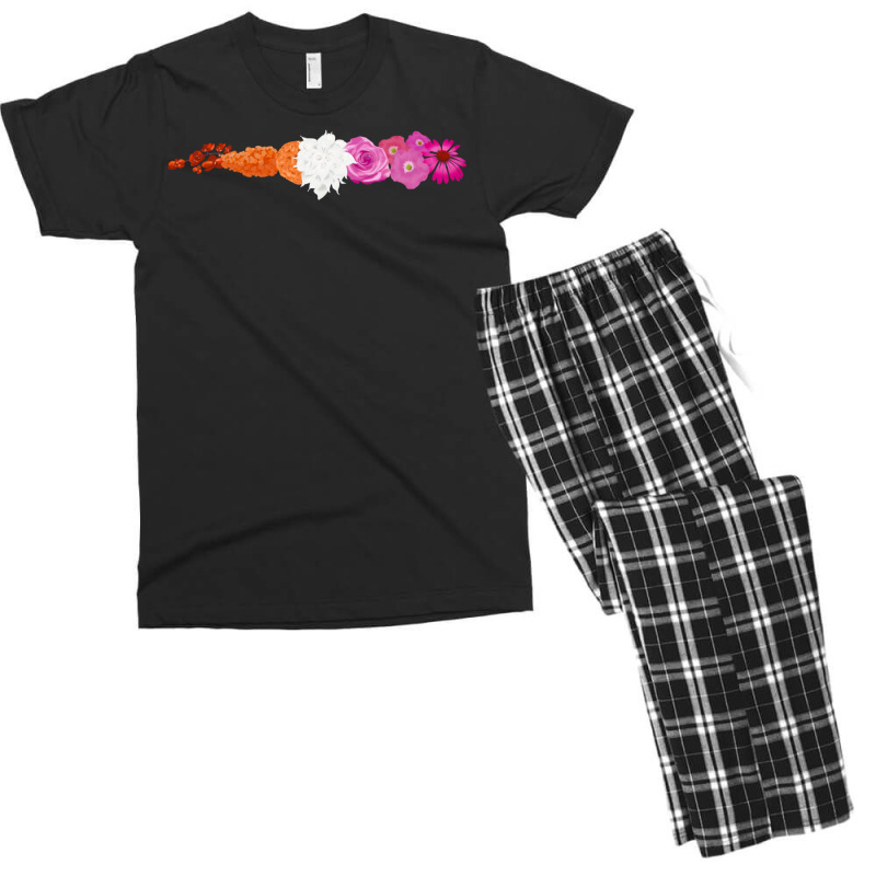 Subtle Lesbian Pride Flowers Men's T-shirt Pajama Set by jorsievinettc | Artistshot