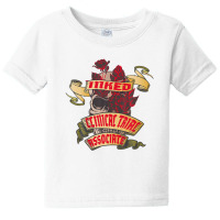 Clinical Trial Associate Inked Skull & Red Roses Tattoo Baby Tee | Artistshot