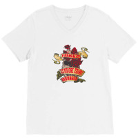 Clinical Trial Manager Inked Skull & Red Roses Tattoo V-neck Tee | Artistshot