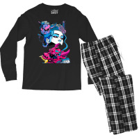 Cyberpunk Aesthetic Samurai Demons Mask Japanese Girl Men's Long Sleeve Pajama Set | Artistshot