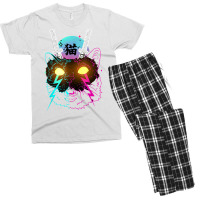 Cyberpunk Cat Kitten Japanese Retro Vaporwave Cats Men's T-shirt Pajama Set | Artistshot