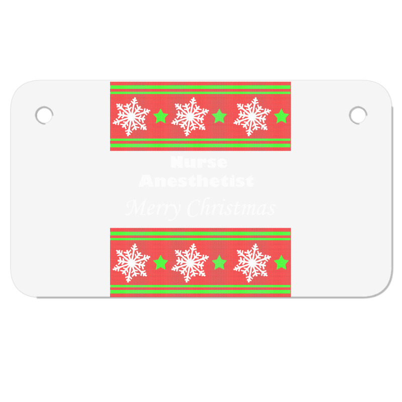 Nurse Anesthetist Christmas Motorcycle License Plate | Artistshot