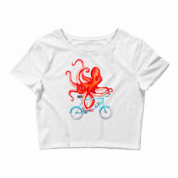 cycling octopus relaxed Crop Top | Artistshot