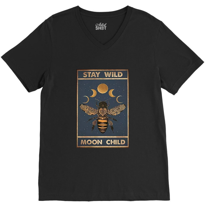 Stay Wild V-Neck Tee by Woljo | Artistshot