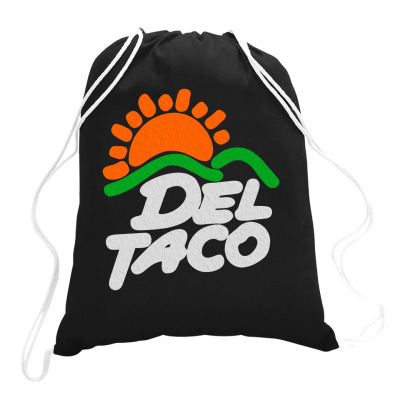 Del Taco (retro) Drawstring Bags Designed By Planetshirts