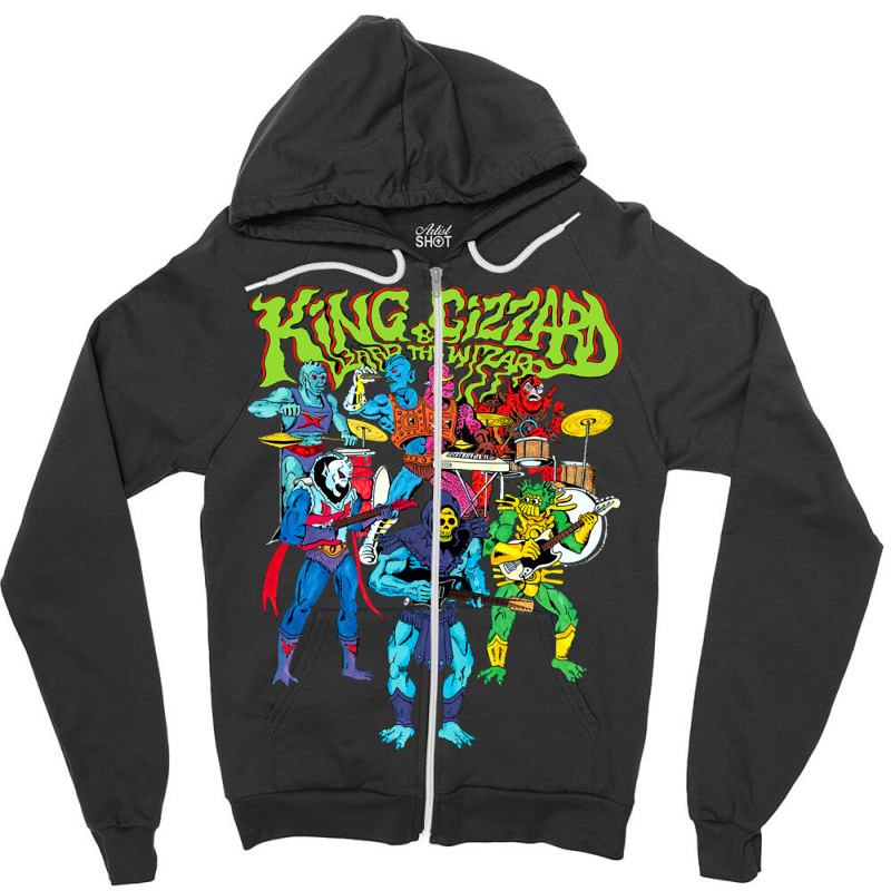 King Gizzards And The Lizard Wizard Zipper Hoodie | Artistshot